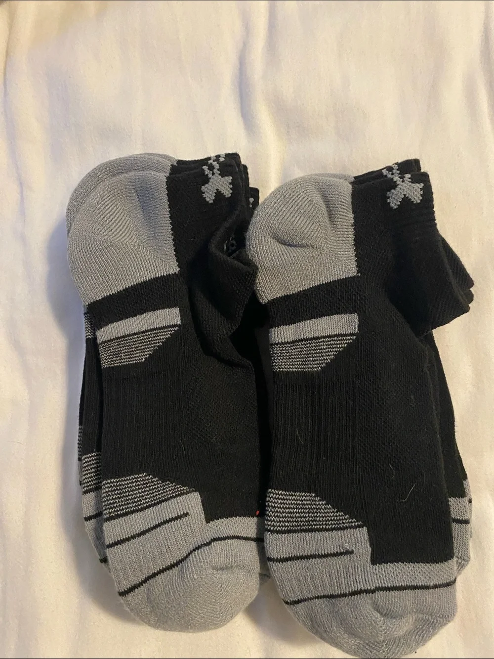 Under Armour Black and Gray Low-Cut Athletic Socks - Cushion Support